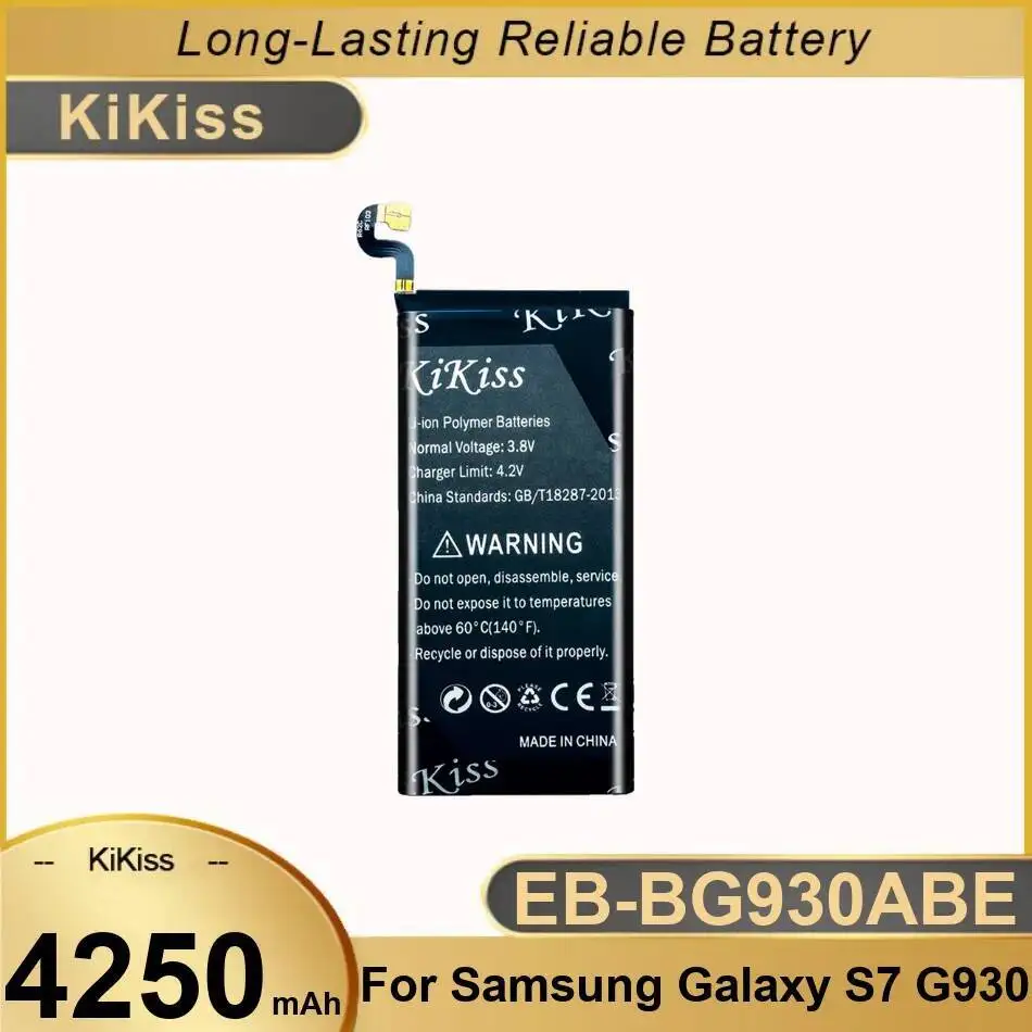 

Аккумулятор мобильного телефона емкостью 4250 мАч для Samsung Galaxy S7 G930 G930F SM-G9300, высокоэффективный аккумулятор EB-BG930ABE, высокая емкость