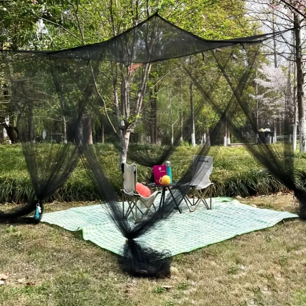 Household Four Door Sexy Mosquito Net 4-Corner Breathable Insect Prevention Bed Tent Insect Proof Square Bed Canopy Summer