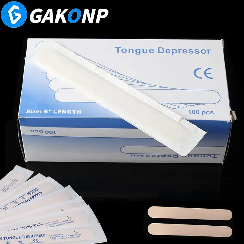 

300/5pcs Disposable Tattoo Wooden Tongue Depressor Tattoo Waxing Stick Wooden Sterilized Individual Packing for Tattoo Accessory