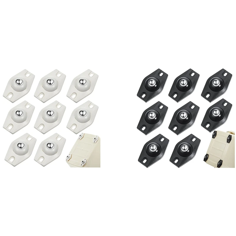 

8 Pieces Self Adhesive Caster Wheels Mini Swivel Wheels 360 Degree Rotation Sticky Pulley With Ball Bearings