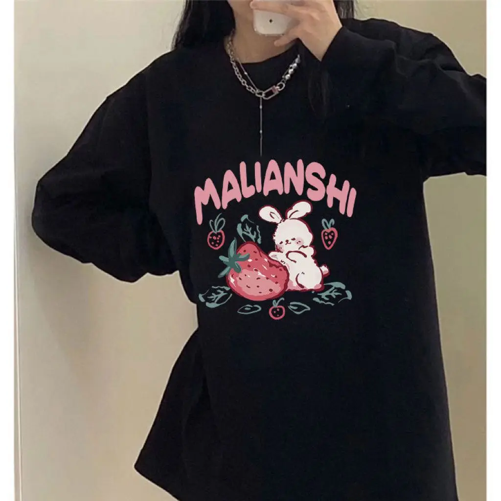 2023 Autumn New Black Long sleeved Women's T-shirt with American Design Feeling Small and Loose Underlay Top ins