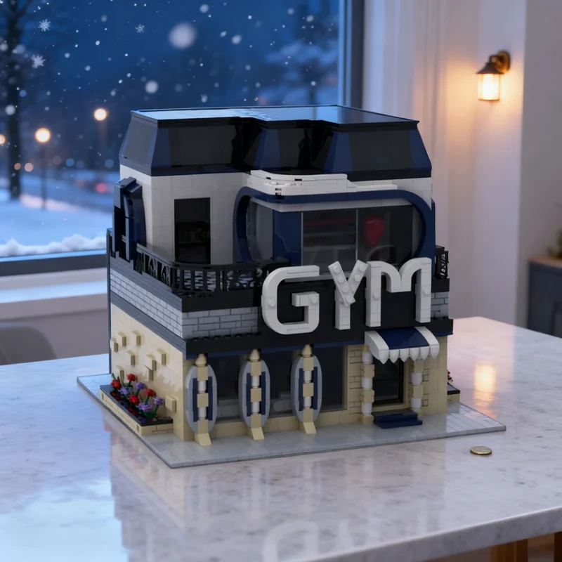 

2658pcs MOC Modular GYM Modular Streetscape Model Building Blocks Construction Christmas Gifts Toy Creative DIY Idea Education