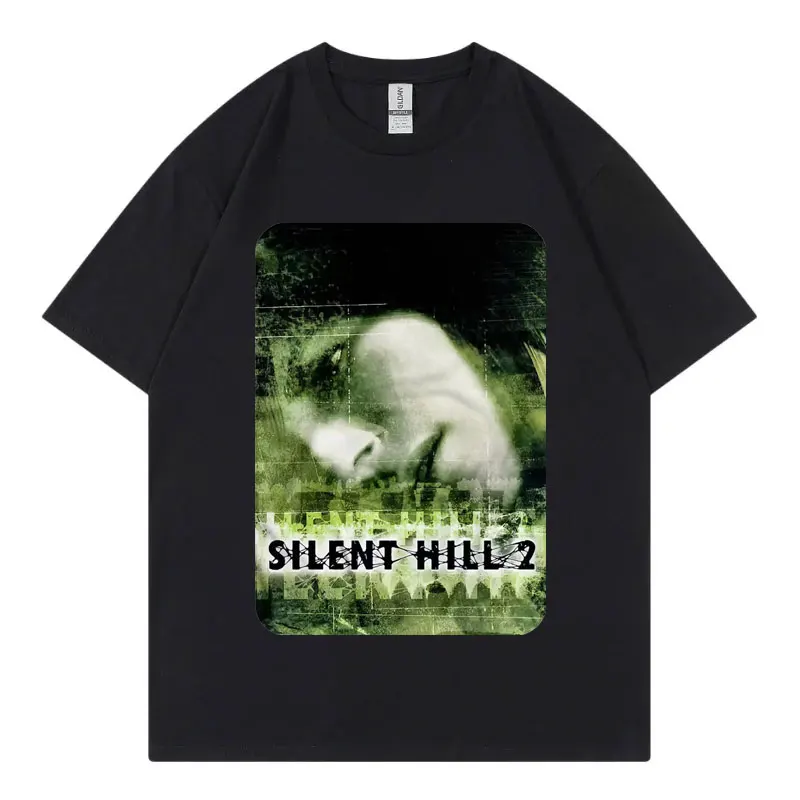 

Limited Silent Hill 2 Game Cover Graphic T Shirts Men Women Clothing Harajuku Gothic T-shirt Fashion Vintage Oversized T-shirts