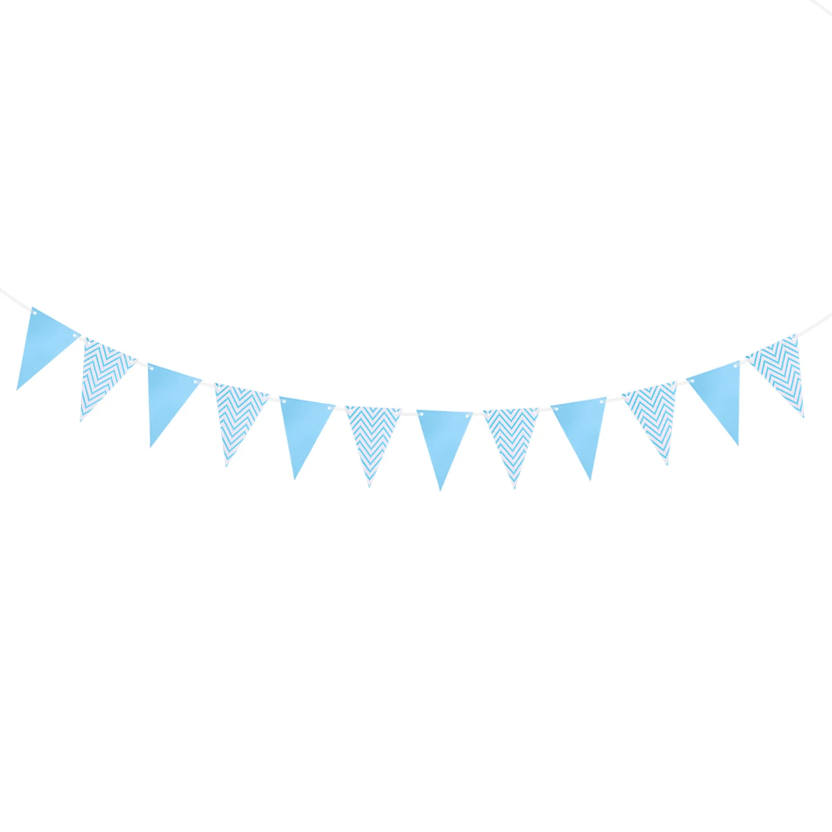 

Birthday Party Supplies Kids Room Decor Thicken Flags Banner Tear Resistant Foil Paper Sturdy Stripe Design