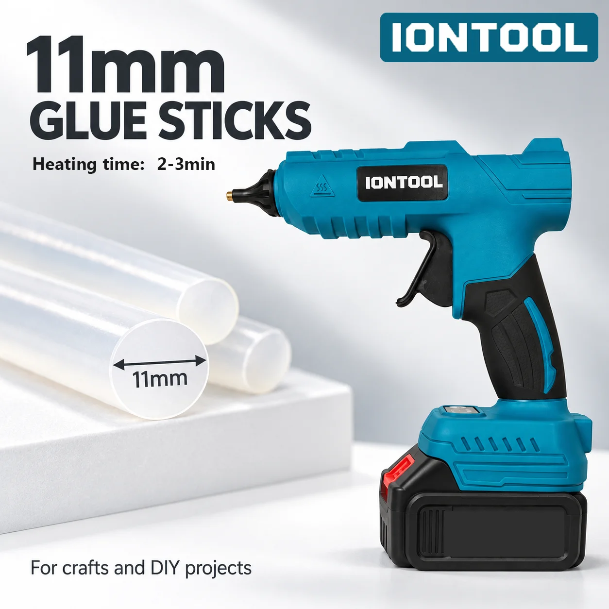 IONTOOL 11mm Cordless Glue Gun Fast Melt for Garden Tool Repair Home Outdoor Fixing Craft Hand Tool Bare Unit