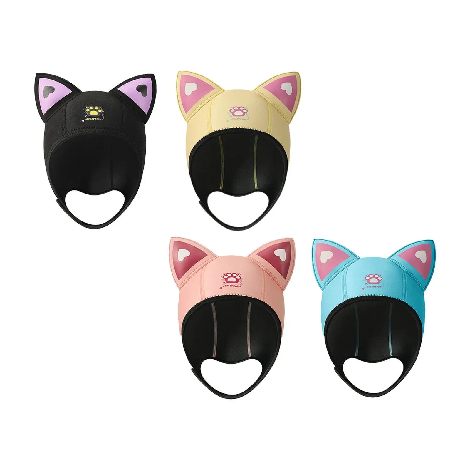 Cat Ears Scuba Diving Hood Neoprene Surfing Cap for Adult Water Sports Kayak