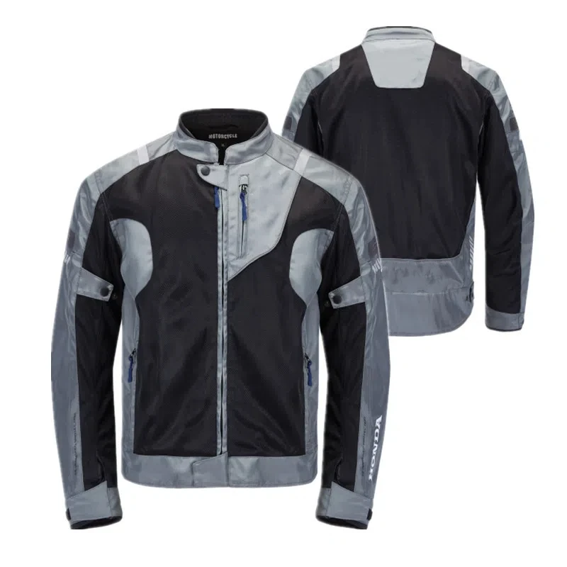 

Summer mesh breathable and comfortable cycling jacket, night reflective and anti drop wear-resistant standing collar motorcycle