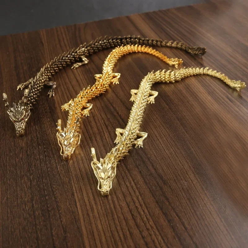 Movable 3D Dragon Decoration Antique Zodiac Dragon Crafts Collection Home Decoration Living Room Decoration Desk Decoration