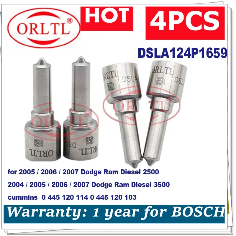 

DSLA124P1659 (0 433 175 470) для Dodge Ram Diesel 0445120103 04450124 0 445 120 103 0 445 120 124 Сопло Commmon Rail 4 шт.