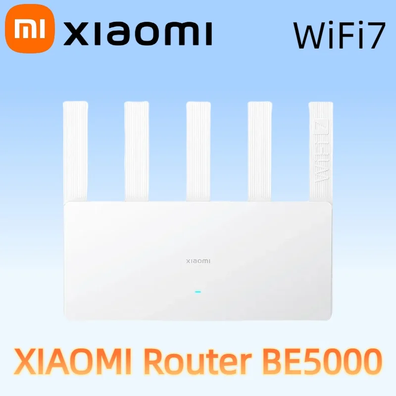 

XIAOMI Router BE5000 Wi-Fi 7 2.4/5GHz Dual-Frequency Mesh 2.5G High-Speed Network Port IPTV OFDMA Signal Amplifier Mi Home