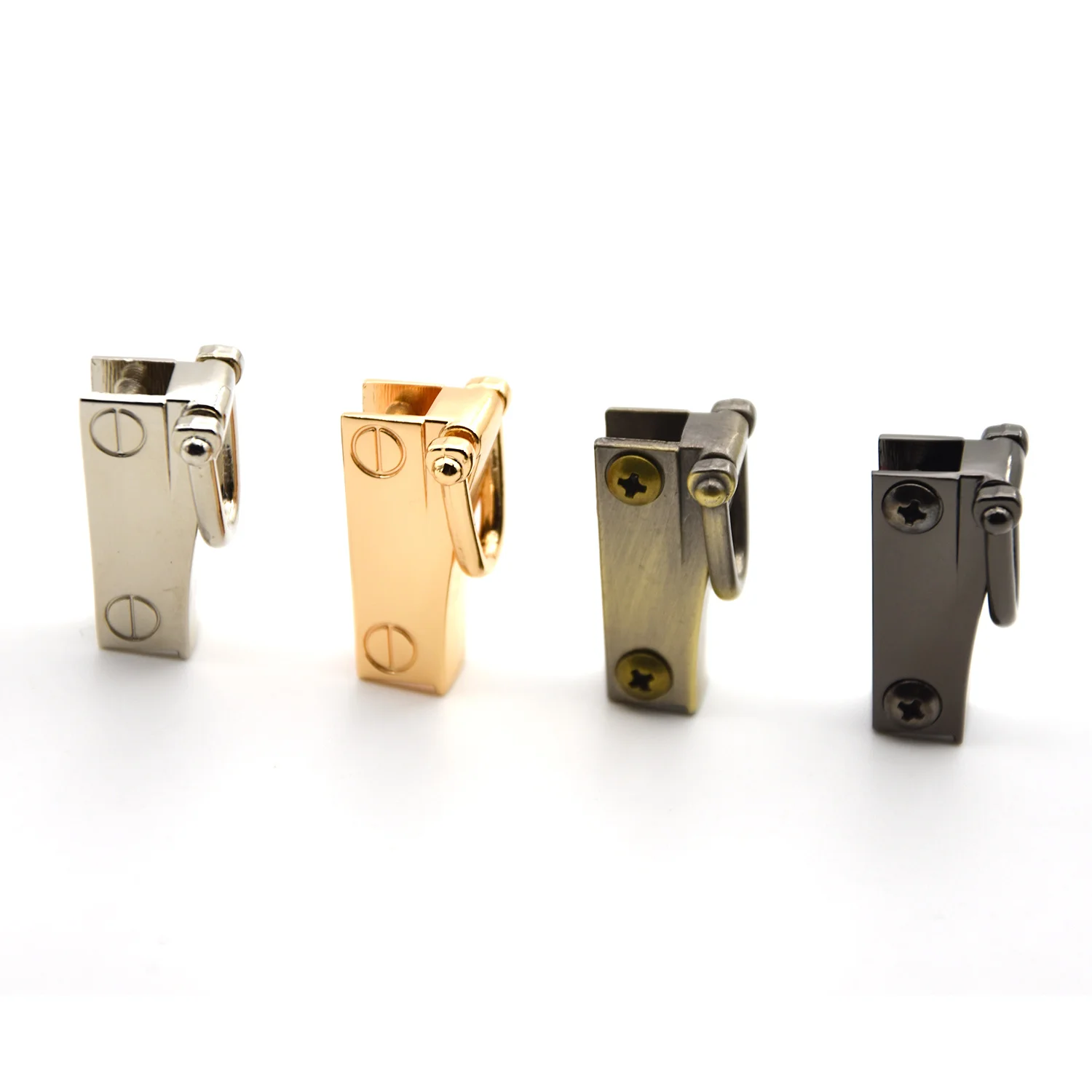 1 Pair Metal Side Clip Bag Buckle Bag Connector Clip Purse Hardware Suspension Connector Buckle Detachable with D Ring