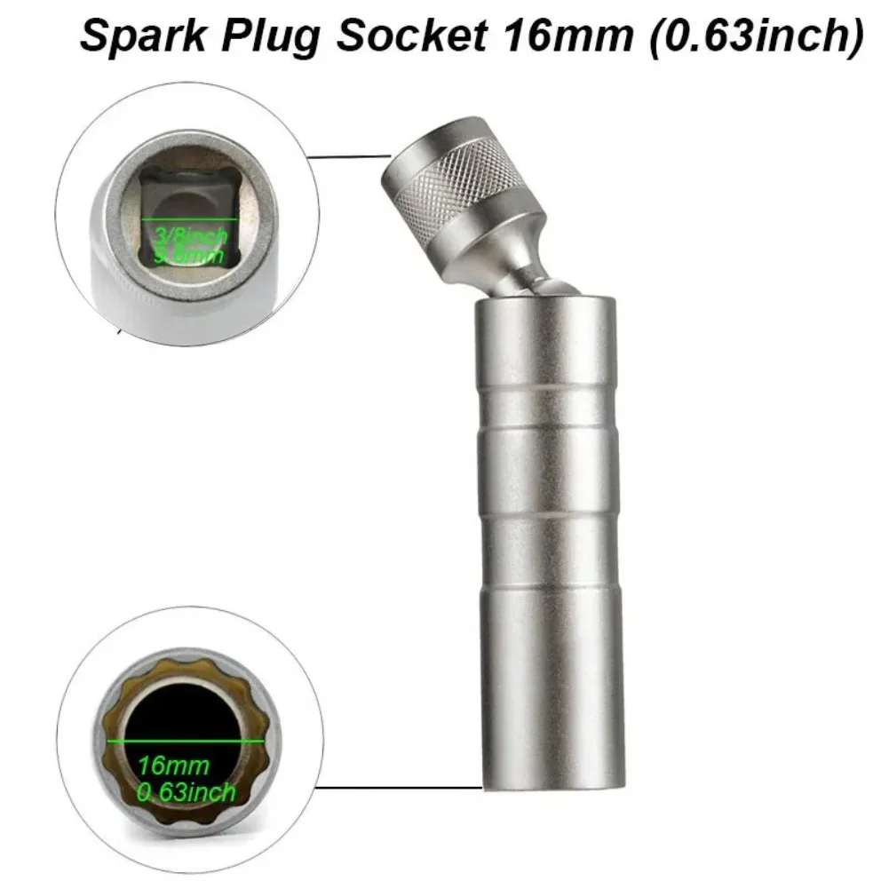 

Магнитный торцевой ключ-тампон 14 мм и 16 мм с вращающейся на 360 градусов головкой для труднодоступных мест на двигателях