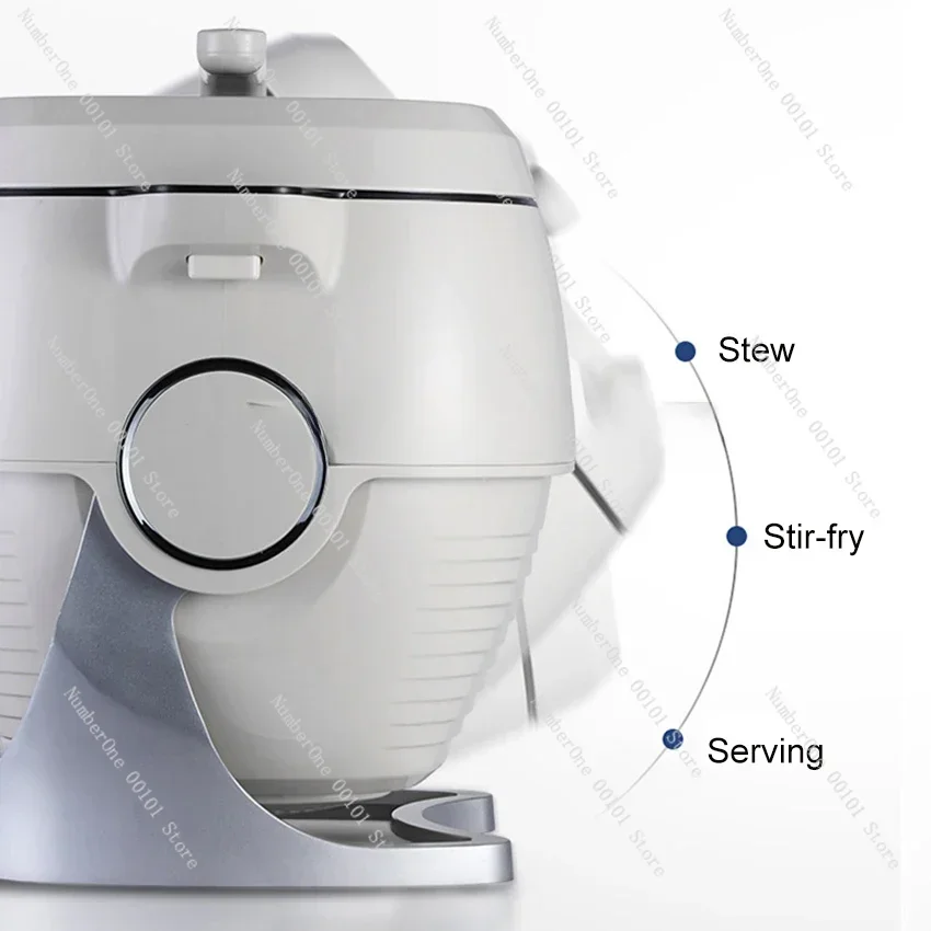 6L Multi Cooker Full Automatic Intelligent Cooker Stir Frying Cooking Machine Non-stick Cooking Wok Pot Touch Panel Cooker Robot