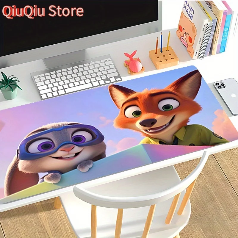 

1pc Zootopia Judy & Nick Large Gaming Mouse Pad - Vibrant Cartoon Character Design, Durable Surface for PC, Laptop, Desktop Comp