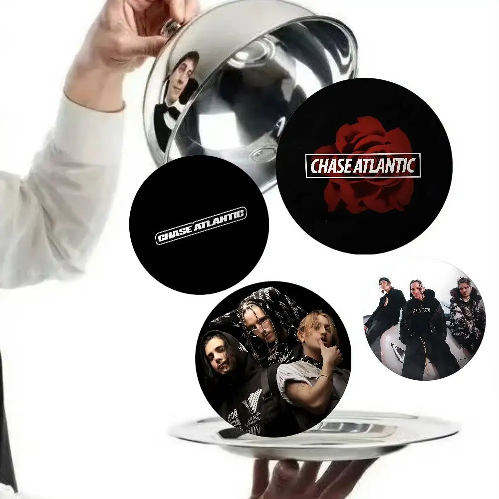 C-Chase A-Atlantic Band Badges Round Brooch Cute Cartoon Idol Cosplay Badges DIY Backpack Clothing Jewelry Pins