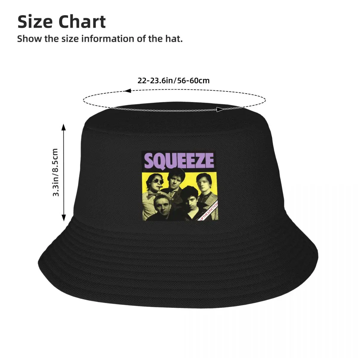 Squeeze (band) Vintage Up The Junction Bucket Hats Panama Hat Children Bob Hats Reversible Fisherman Hats Fishing Unisex Caps