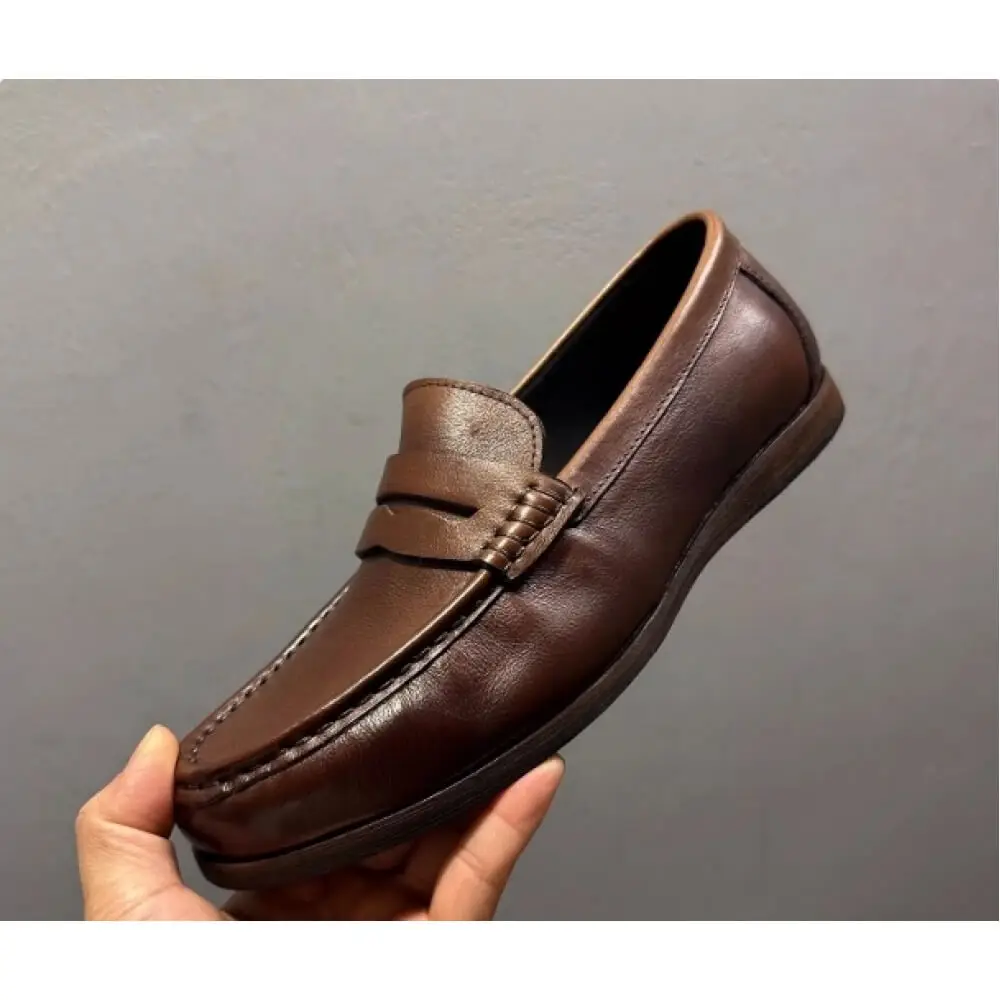 Premium Dark Brown Leather Penny Loafer – Handcrafted Comfort, Timeless Luxury