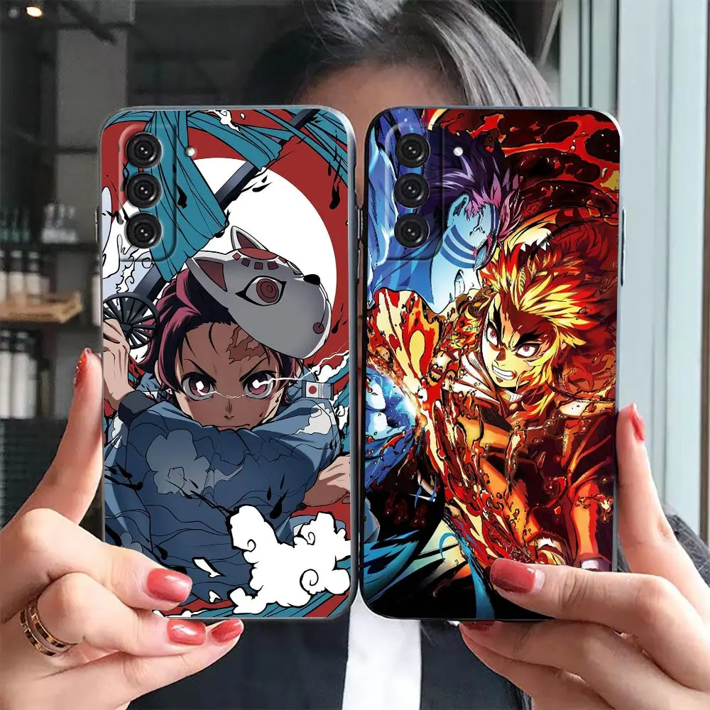 TanjiRo Nezuko Demon Slayer Phone Funda Case For Samsung Galaxy S23 S22 S21 S20 FE S10 S24 S25 PLUS ULTRA 5G Shell Case