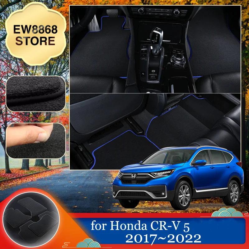 

Car Floor Mat for Honda CR-V CRV 5 5th 2017~2022 2018 2019 Liner Auto Foot Cover Carpet Parts Pad Rug Custom Panel Accessories