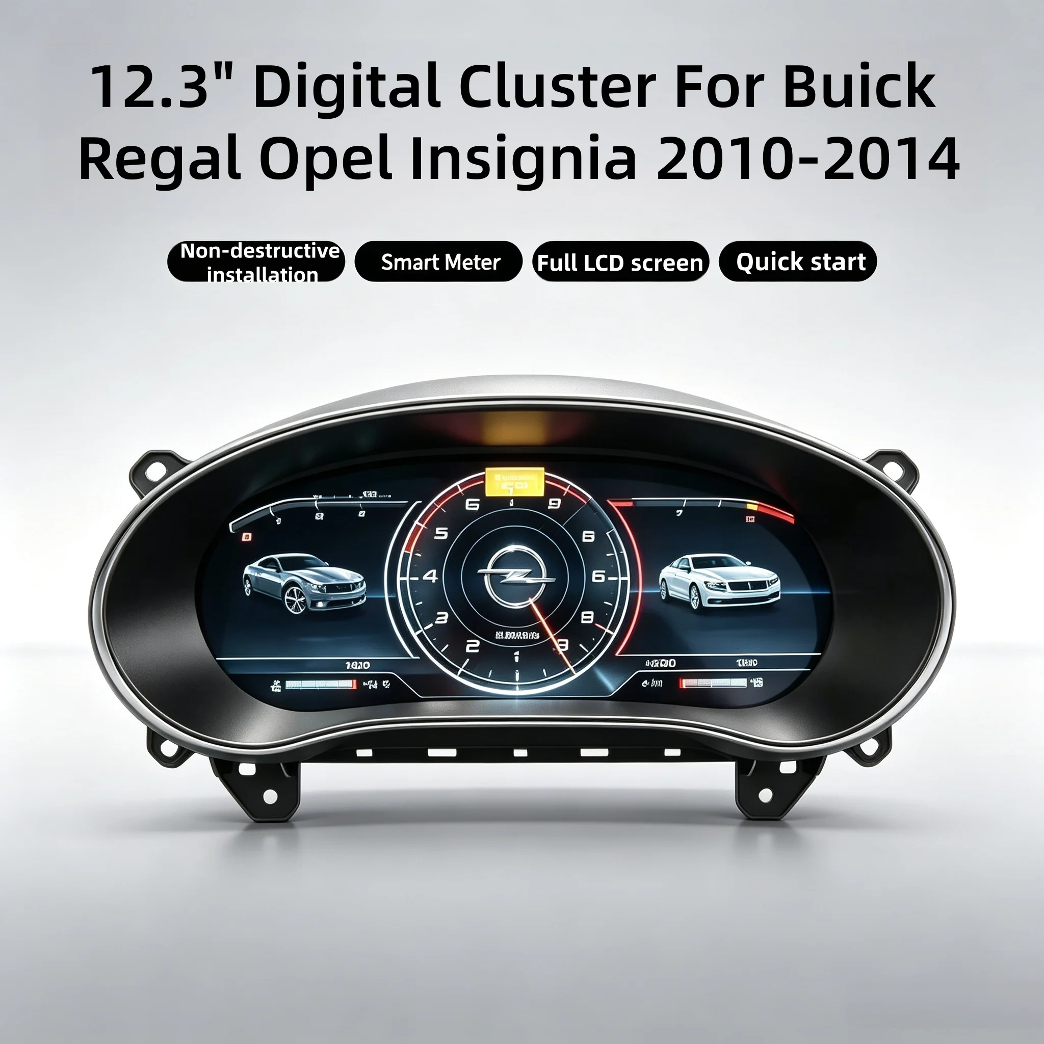 GPS Speedometer For Buick Regal Opel Insignia 2009-2015 Instrument Cluster LCD Digital Dashboard Panel Virtual Cockpit Clock