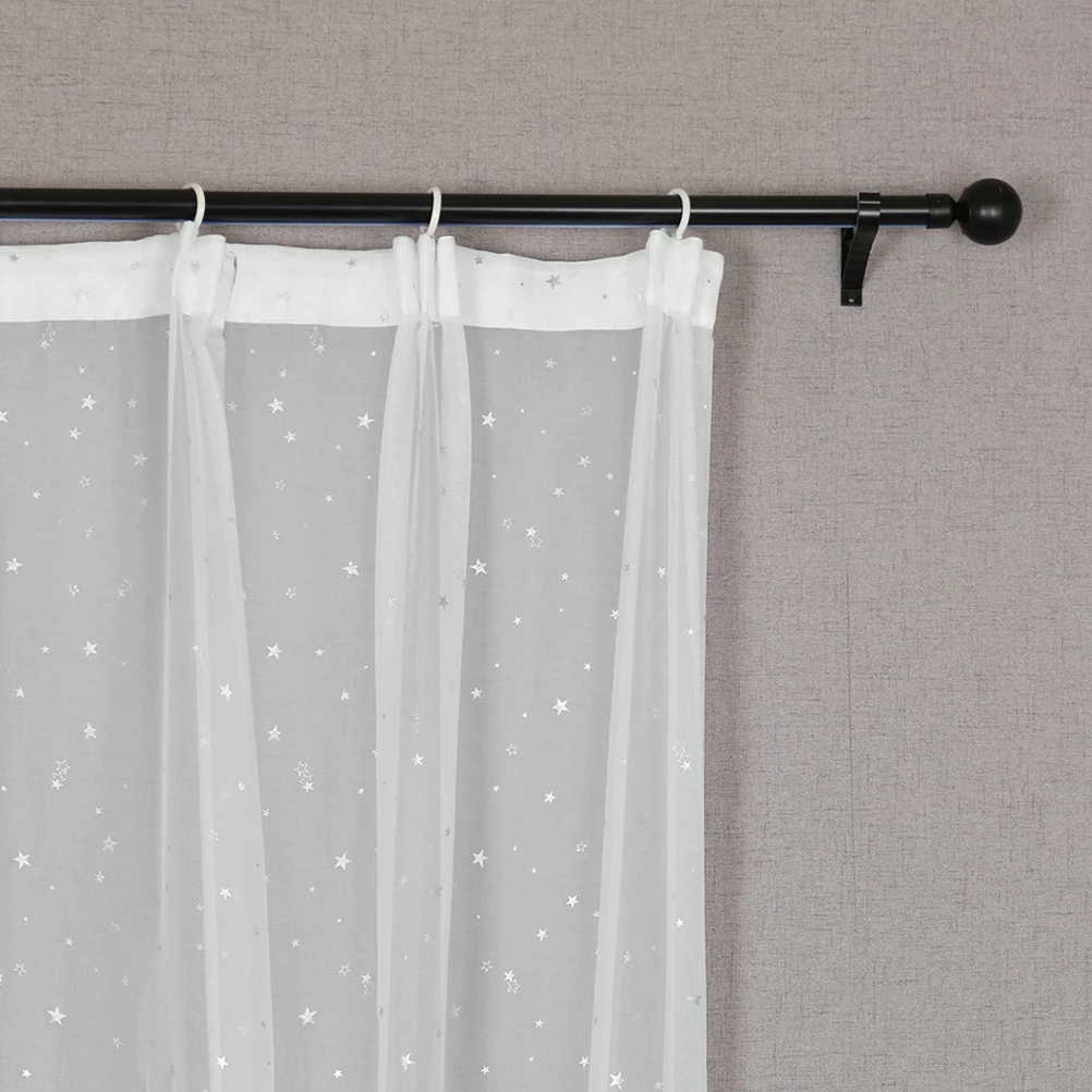 

1pcs Stylish Polyester Sheer Curtains For Home Decor Bedroom Bathroom Window Tulle Sunlight Protection (White 100X200Cm) Voile