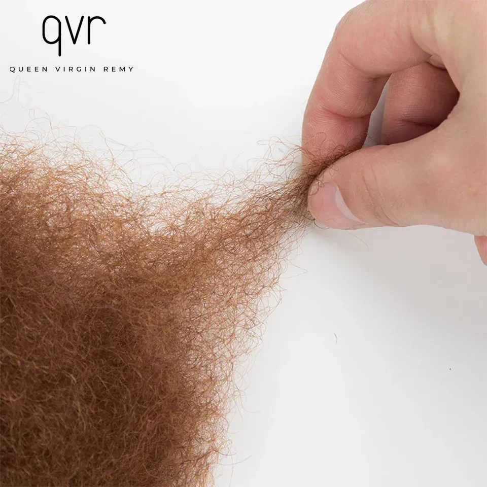 QVR 1 Pak ekstensi rambut jumlah besar Afro Kinky untuk rambut manusia Dreadlock warna cokelat mengepang gimbal 50g ekstensi rambut