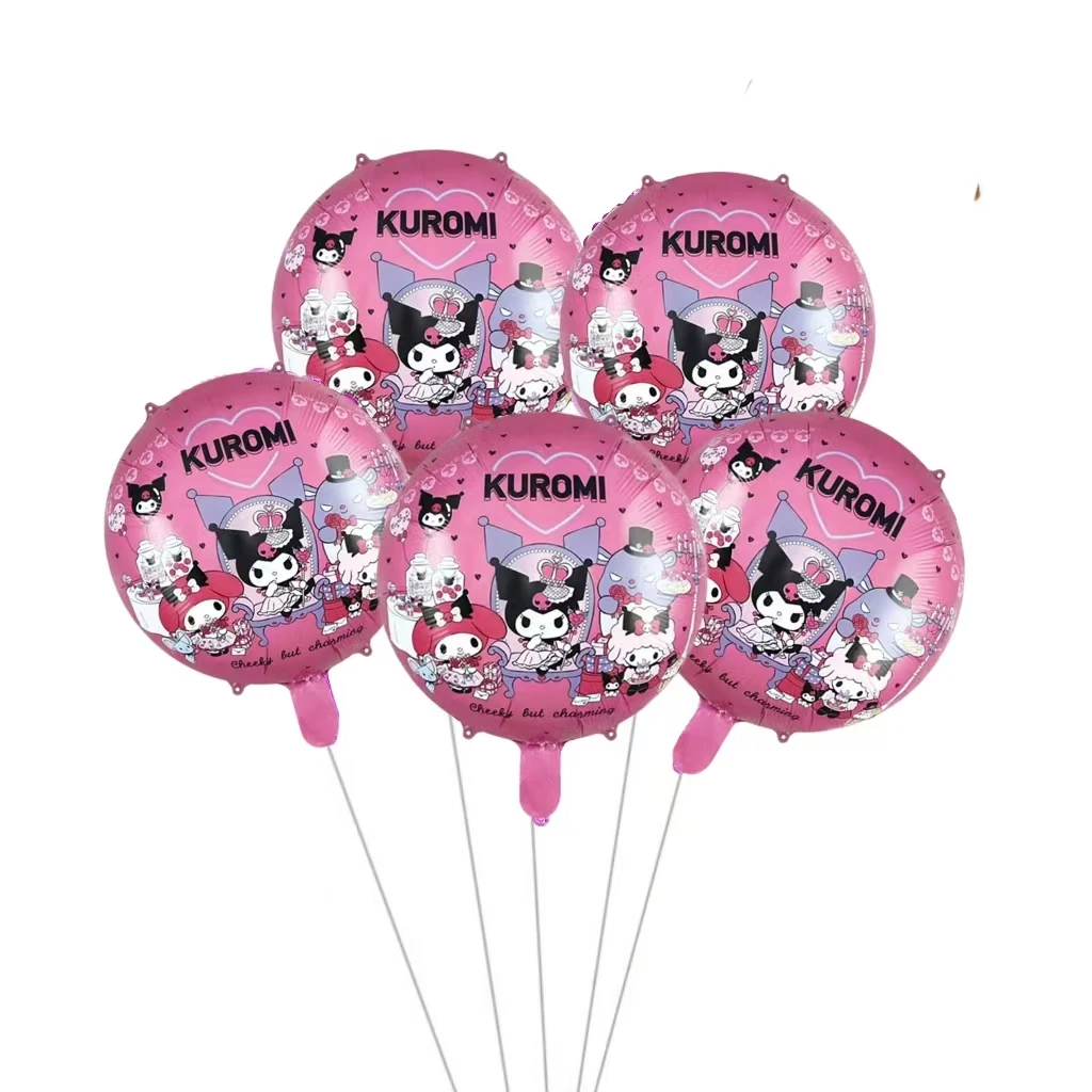 5 SZT. Balony lateksowe Kuromi Melody Minnie Kolorowe Dekoracje na przyjęcie urodzinowe dla dzieci Baby Shower Globos Hello Kitty Balon Zabawka — zdjęcie 4