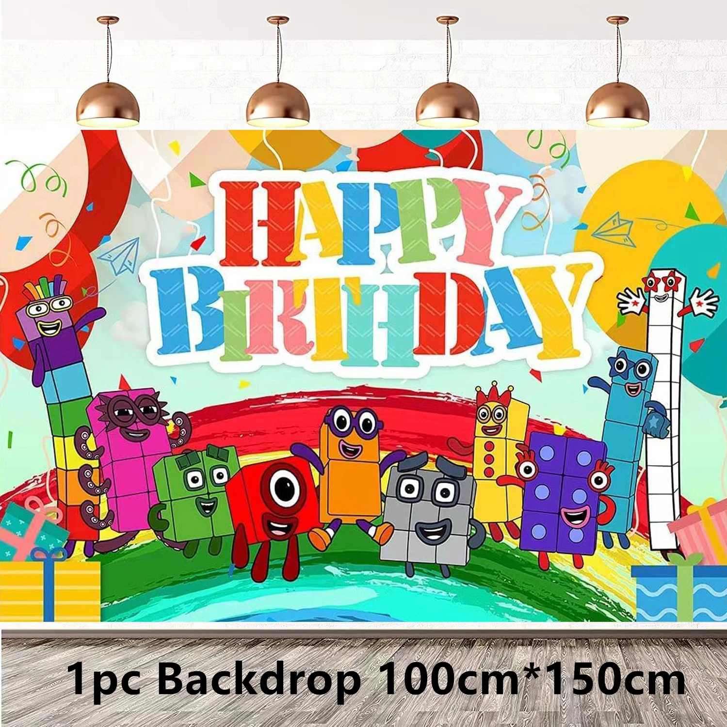 New 1Set Numberblocked Party Supplies 2