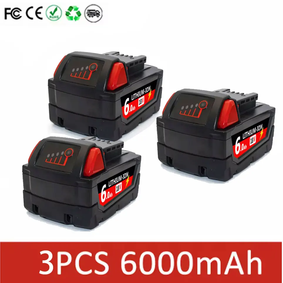 2026 Neues Modell für Milwaukee M18 18V 6.0AH M18 -1815-1850 2646-20-21CT für Milwaukee 18650 Werkzeug Wiederaufladbare Lithium-Batterie – Detail 8