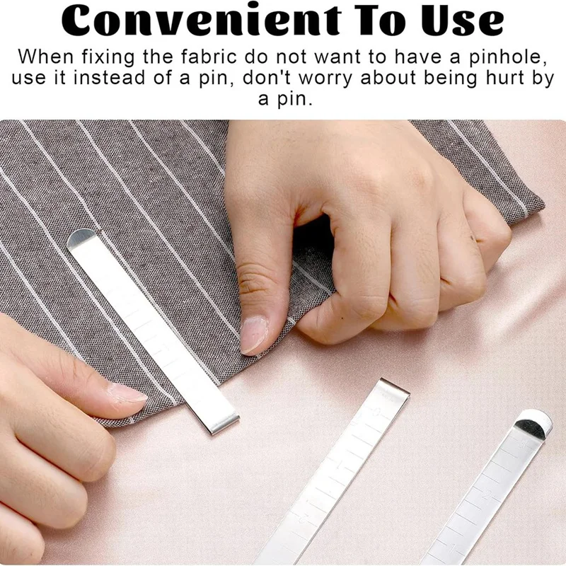 MAKE-40 قطعة مجموعة مشابك الخياطة، أدوات خياطة حاشية معدنية لخياطة دبابيس خياطة اللحف ووضع العلامات على الملحقات