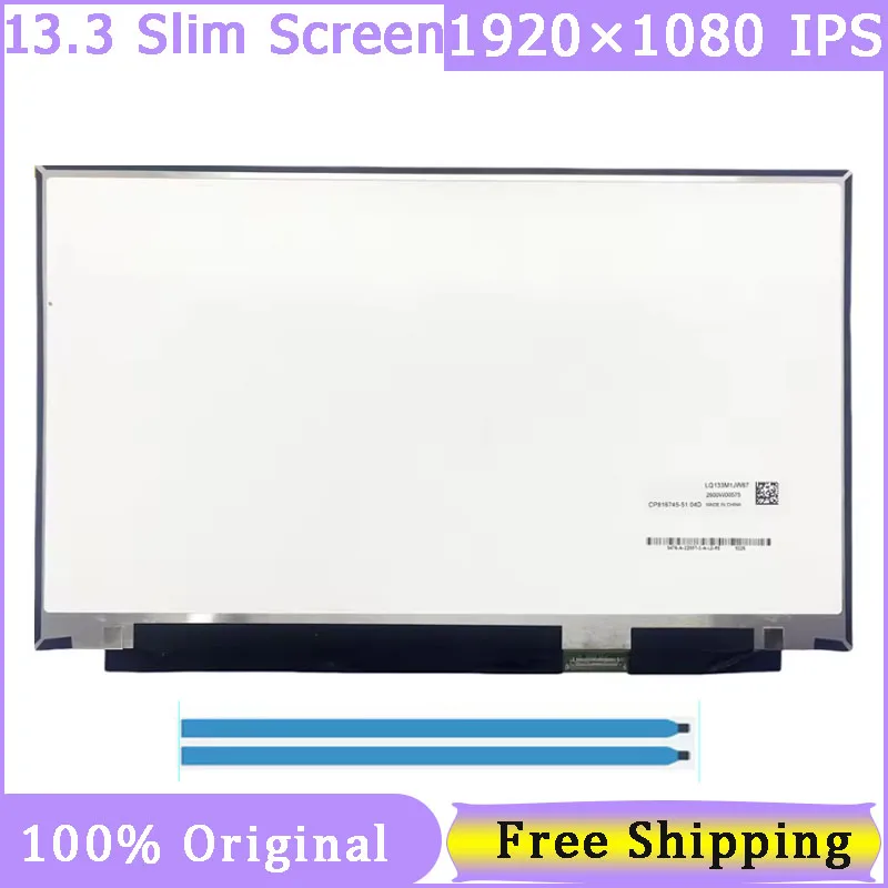 

Slim 30 Pin Laptop Screen 13.3 Inch LQ133M1JW67 FHD 1920x1080 IPS Display Matrix Panel for Laptop Replacement