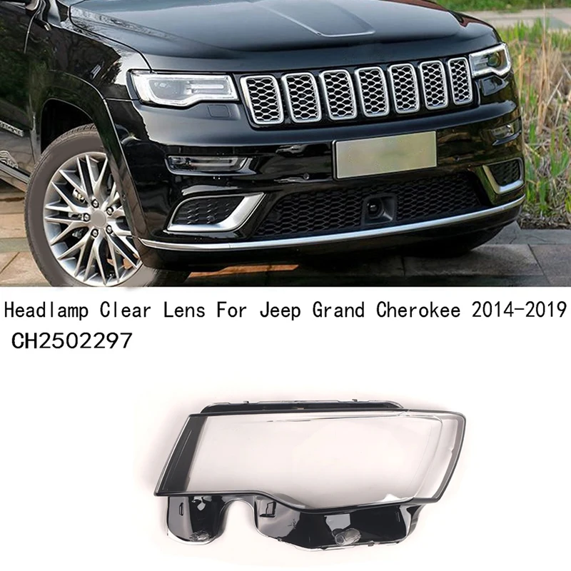 

Headlight Cover Headlamp Clear Lens For Jeep Grand Cherokee 2014-2020