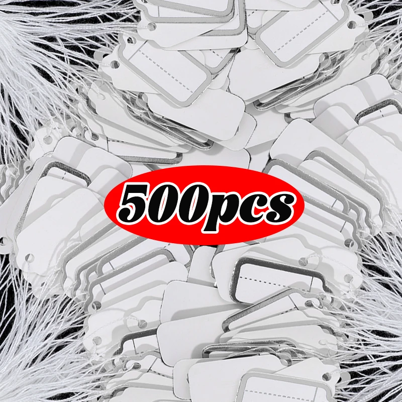 500pcs Gold Silver Jewellery Store Display Cards Jewelry String Cord Price Tags DIY Earring Price Label Business Accessories