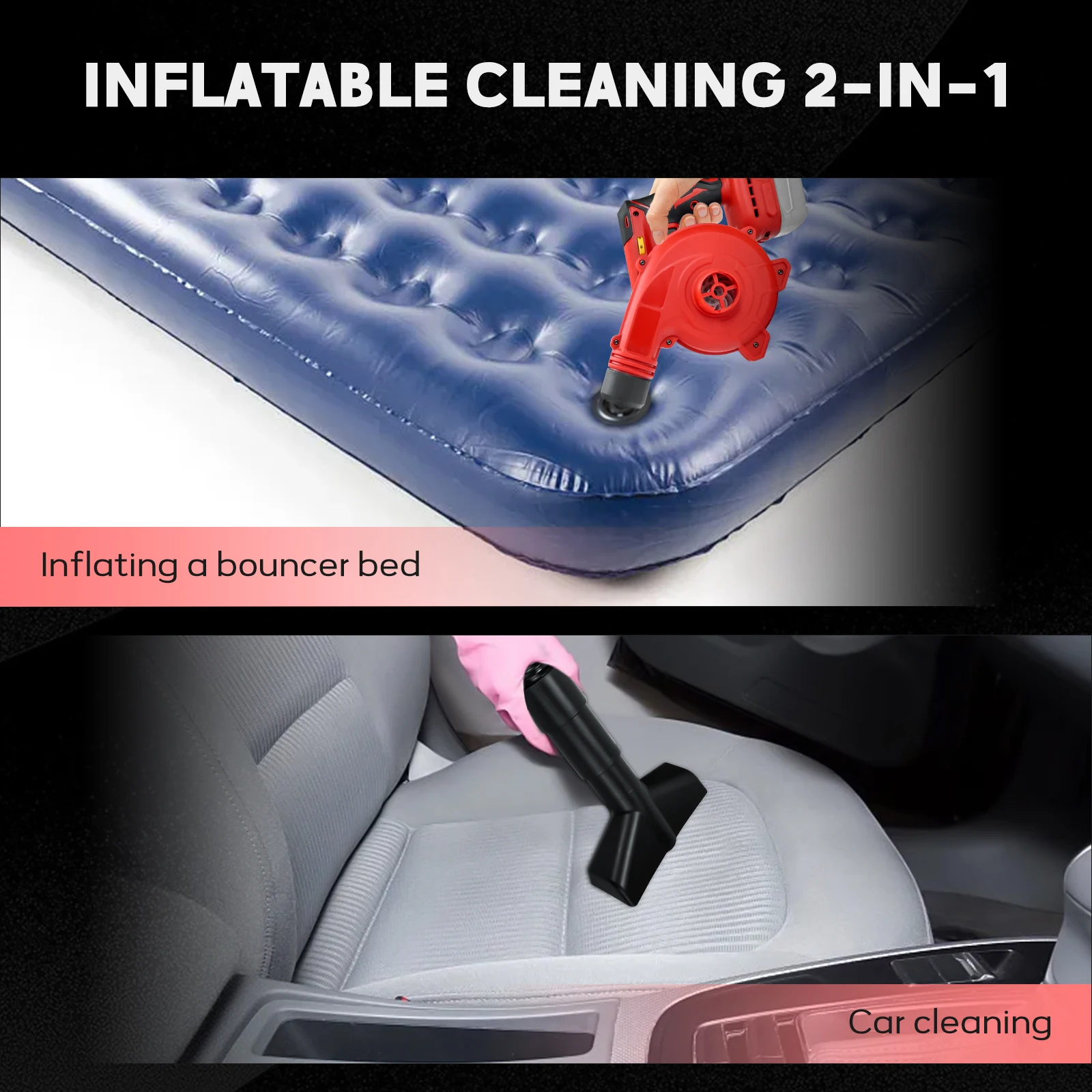 منفاخ أوراق الشجر اللاسلكي بدون فرش منفاخ هواء في موقع العمل 6 سرعات 2 في 1 منفاخ كهربائي ومكنسة كهربائية لبطارية ميلووكي 18 فولت