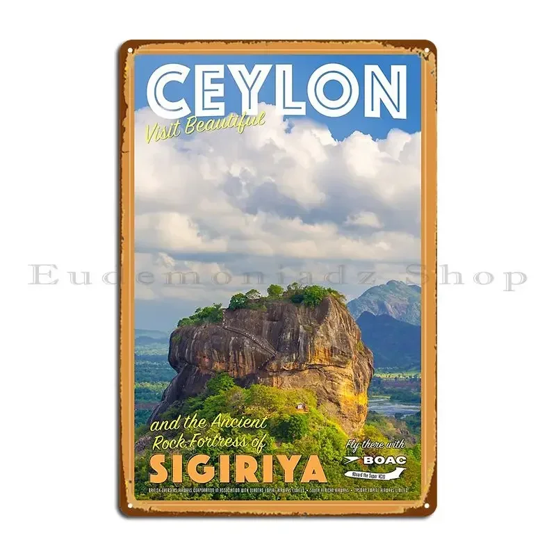 Vintage Style Ceylon Sri Lanka Travel Poster Metal Signs Designing Living Room Pub Bar Plaques Tin Sign Poster