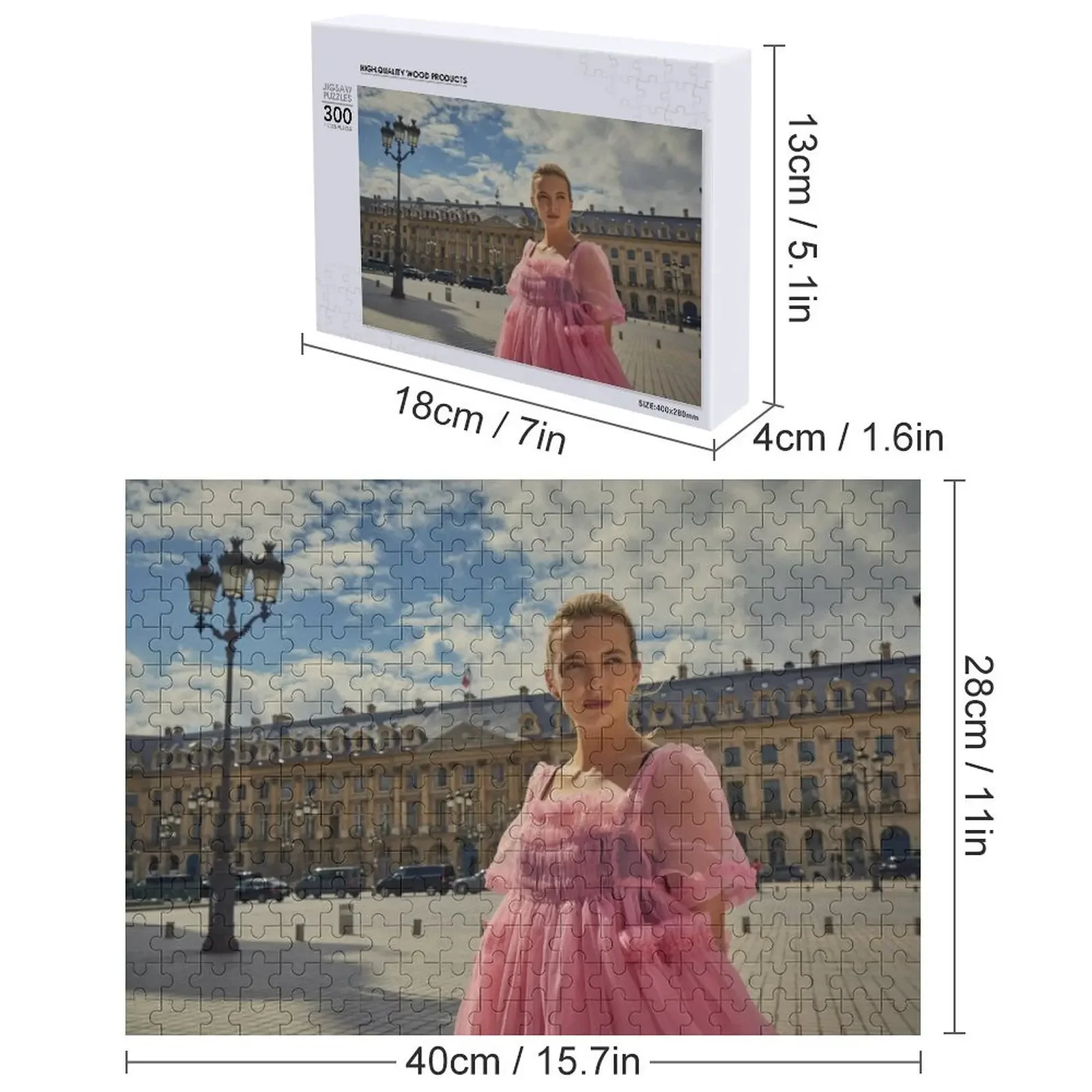 Paris villanelle quebra-cabeça personalizado nome de madeira imagem personalizado madeira personalizado quebra-cabeça de objeto do bebê