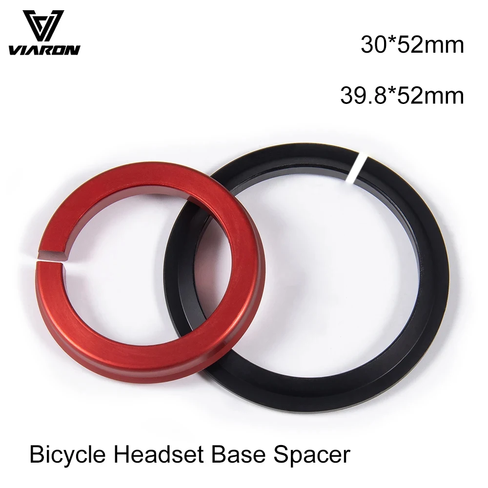 VIARON Bicycle Headset Base Spacer Bike Crown Race 1.5Inch Tapered/Straight Fork 45 Degree Aluminum Alloy Washer Cycling Parts