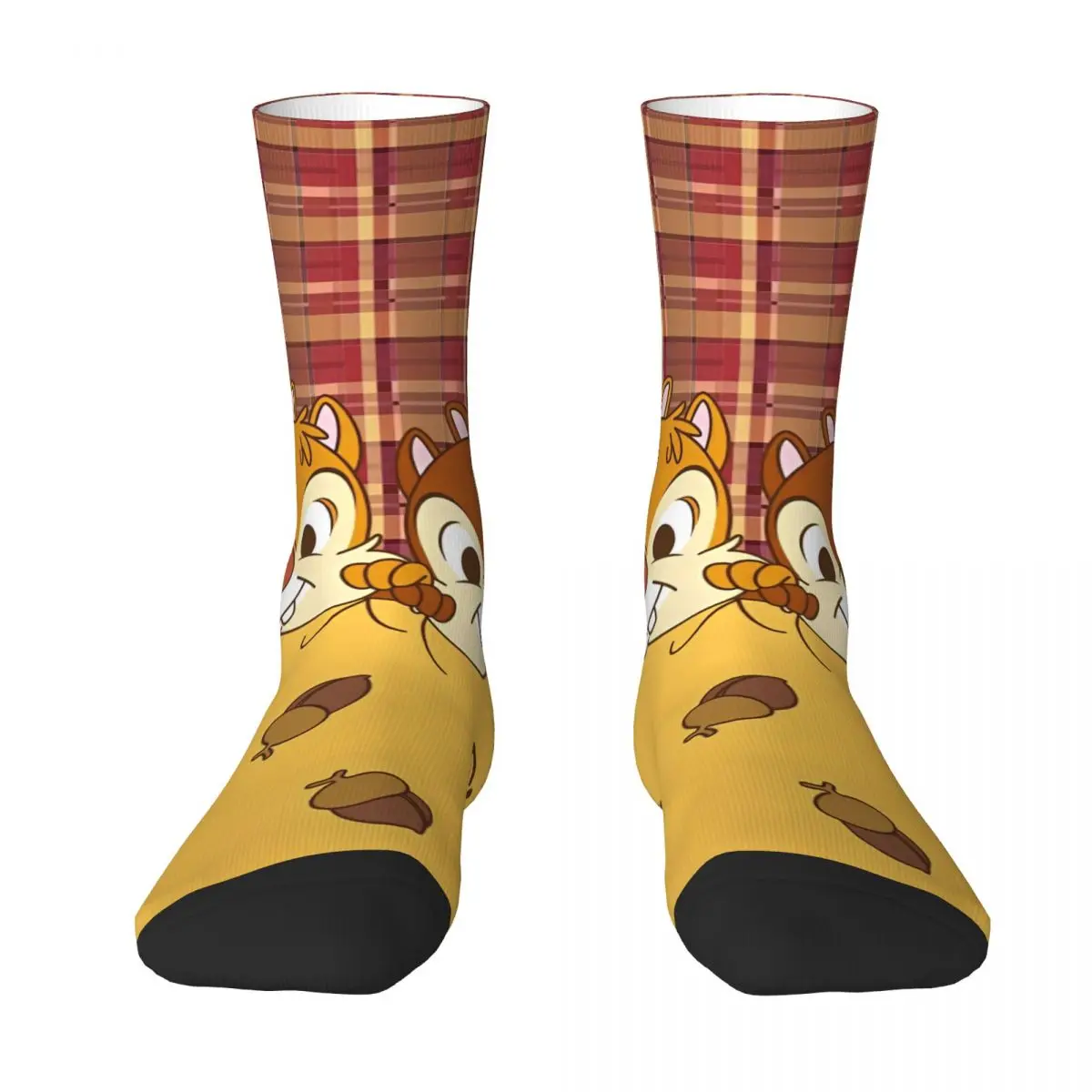 Cartoon Chip 'n' Dale Socks Fashion Stockings Men Quality Running Sports Socks Autumn Printed Non Skid Socks