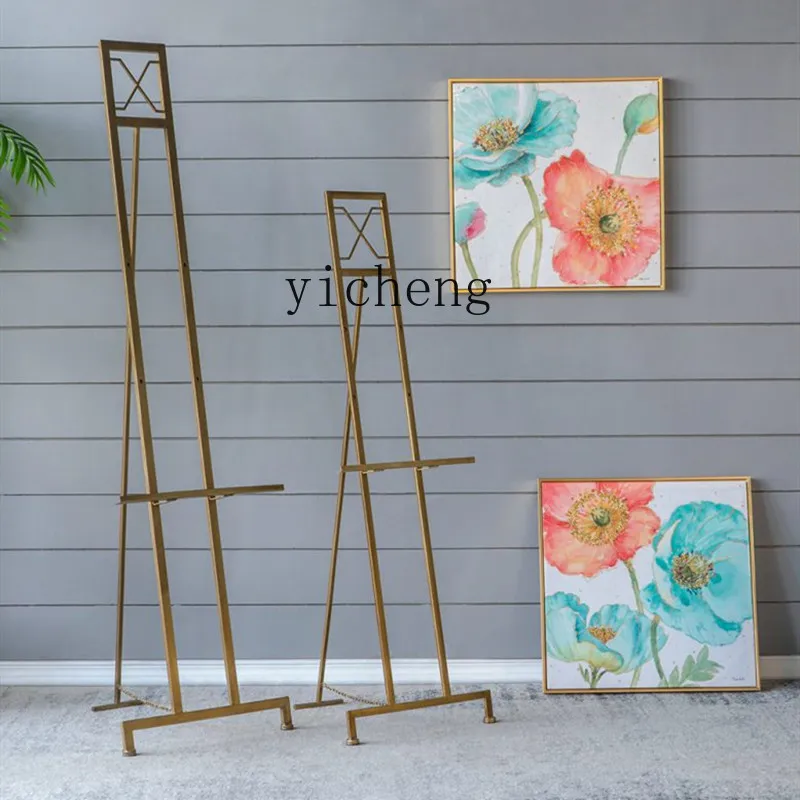 BJ wrought iron oil painting floor display stand poster stand wedding easel photo holder desk decoration