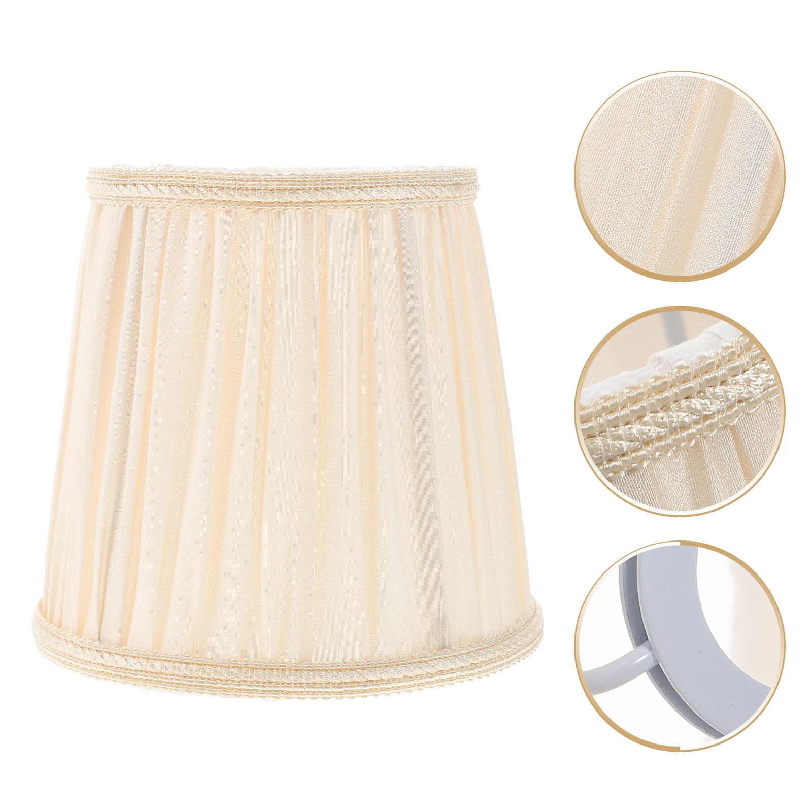

Cloth Lampshade White Light Bulbs C Stick Holder Crystal Fabric Ceiling Supplies Dust Protection Home Decor Lighting
