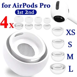 XS/S/M/L Replacement Ear Tips Suitable for AirPods Pro 1 2 Soft Silicone Non-Slip Earphone Earbuds with Noise Reduction Hole