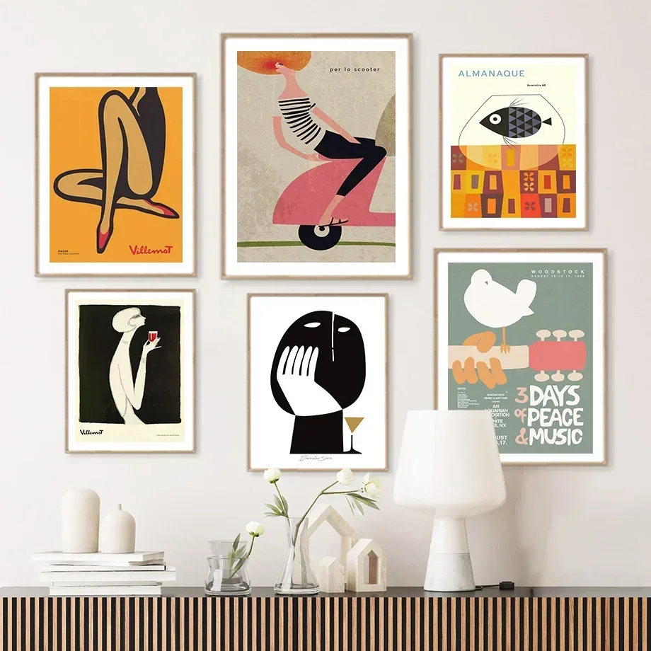 Bauhaus Herman Miller Woodstock Sailing Travel California Wall Art Canvas Painting Nordic Poster Print Picture Living Room Decor