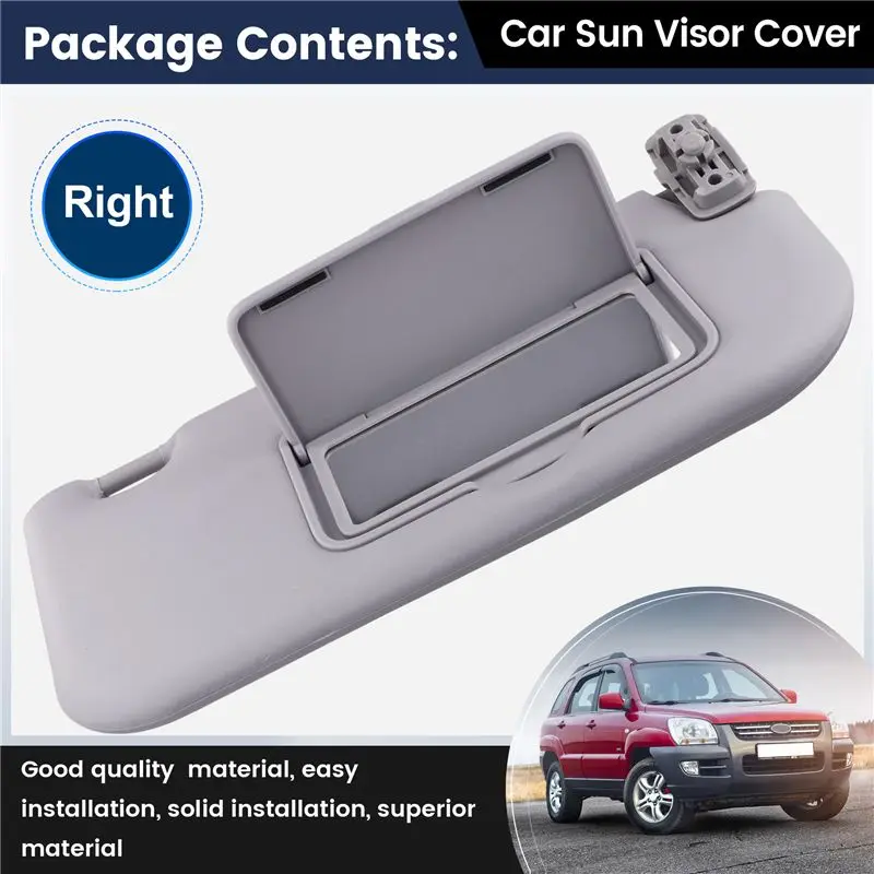 M46K-Car Front Right Side Sun Visor Cover For Kia Sportage 2005-2010 Sun Visor Make-Up Mirror Sun Shield Right