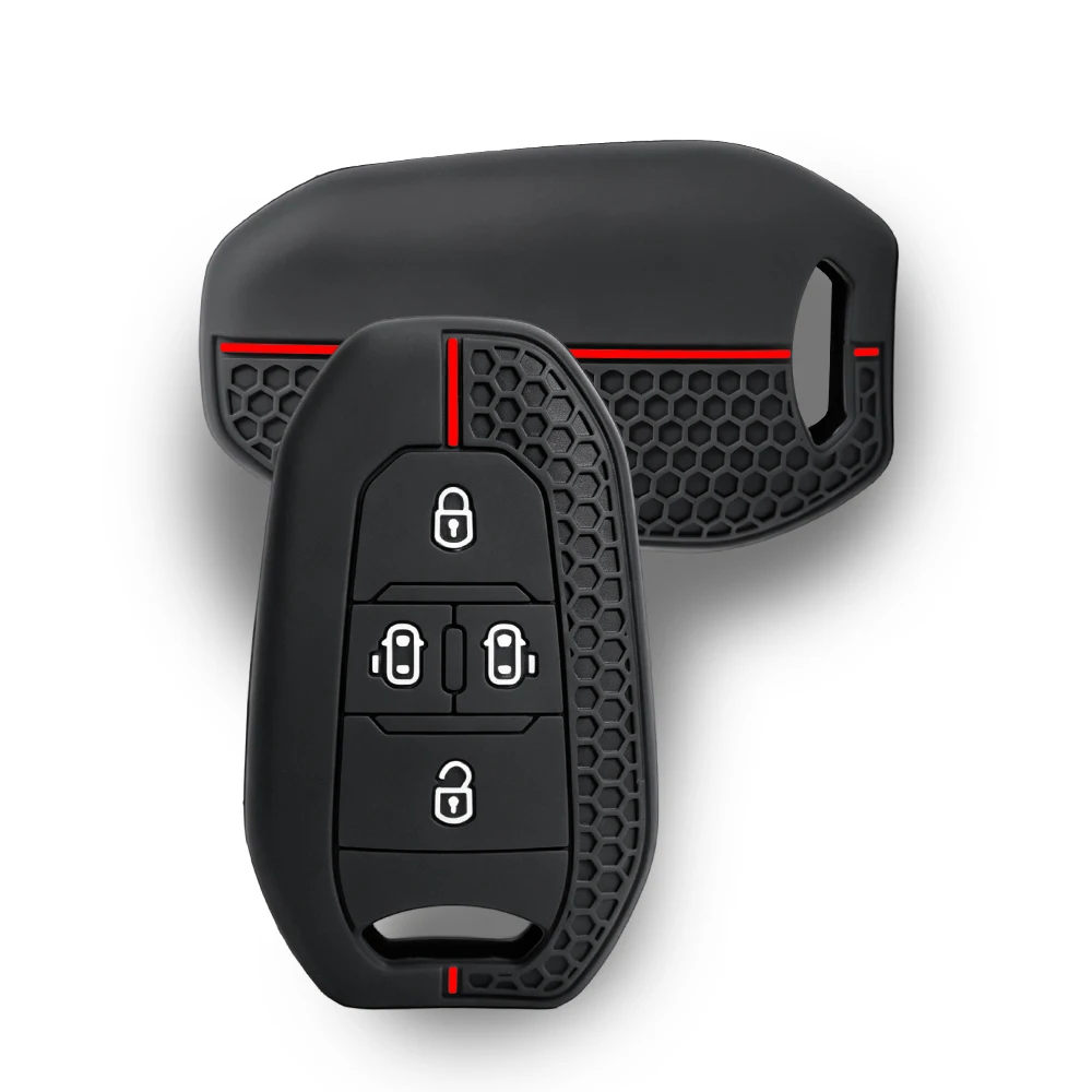 For Peugeot Traveller Expert for Citroen Jumpy Dispatch SpaceTourer Skin Holder 4 Buttons Silicone Car Key Cover Remote Fob Case
