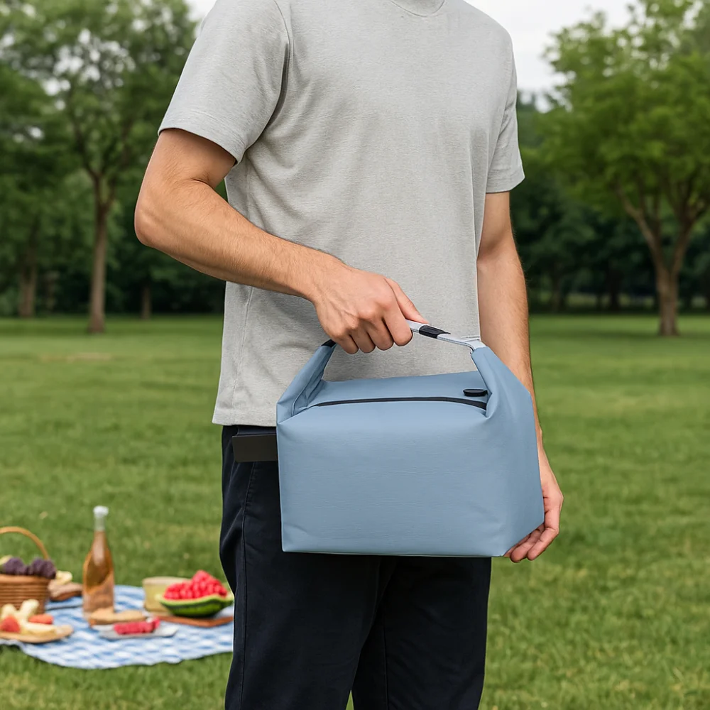

Simple Foldable Insulated Bag Leak-Proof Large Capacity Thermal Lunch Box Eco-Friendly Waterproof Insulated Lunch Bag Unisex