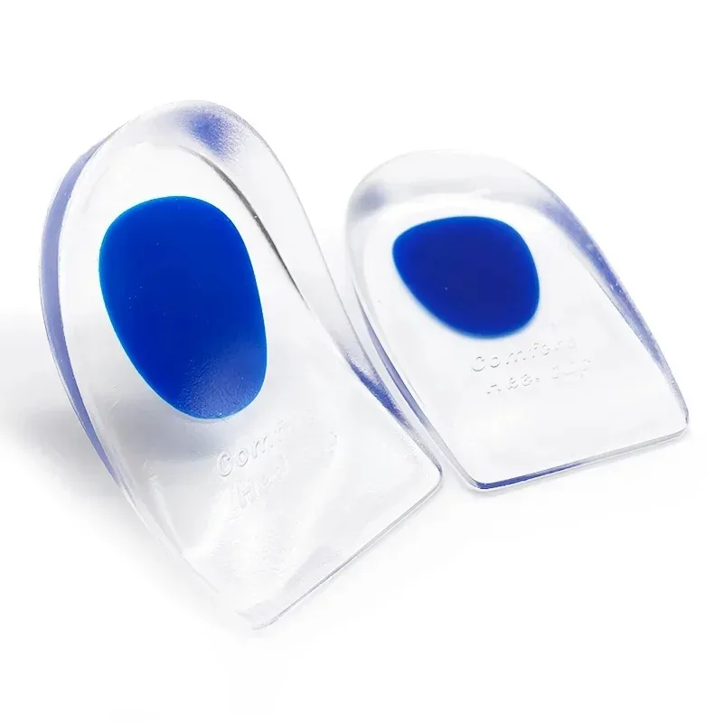 1 pair Shock Absorbing Heel Cup Pads Cushioned Support Inserts For Foot Pain Relief Daily Walking Running Shoe Care Accessory