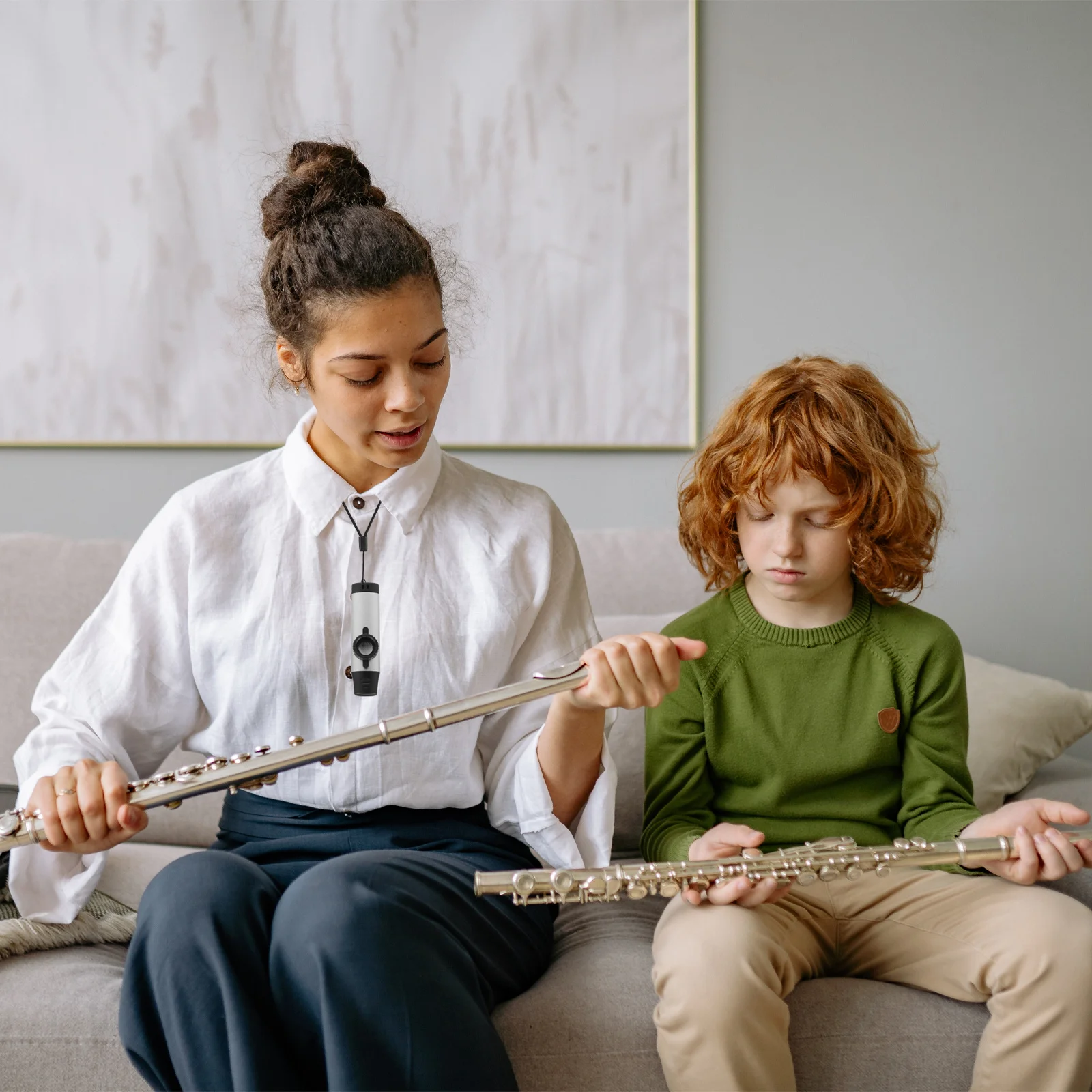 مجموعة واحدة من سبائك الألومنيوم كازو سهلة العزف على آلة موسيقية شريك جيتار القيثارة لجميع الأعمار أداة تعليمية محمولة #5