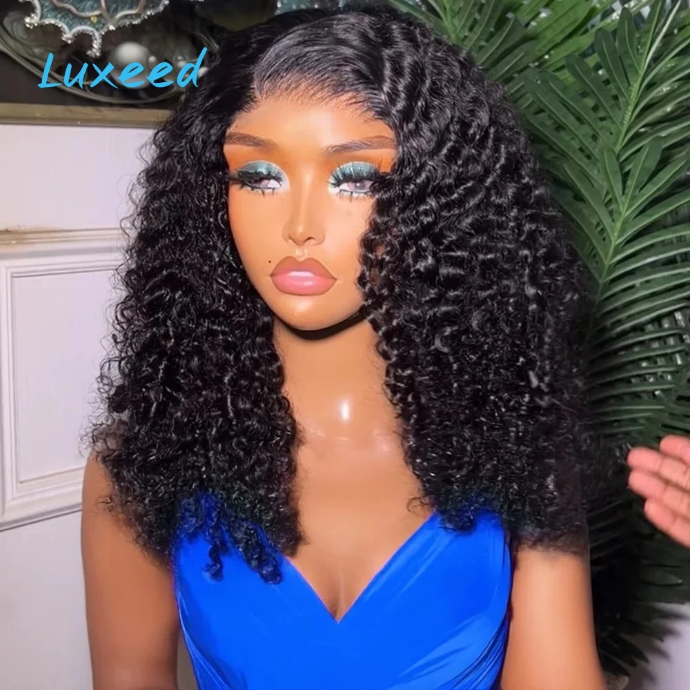 

13x4 Short Curly Bob Lace Front Wigs Deep Wave 4x4 Transparent Frontal Wig Brazilian 100% Human Hair Black Women 12 16 Inches