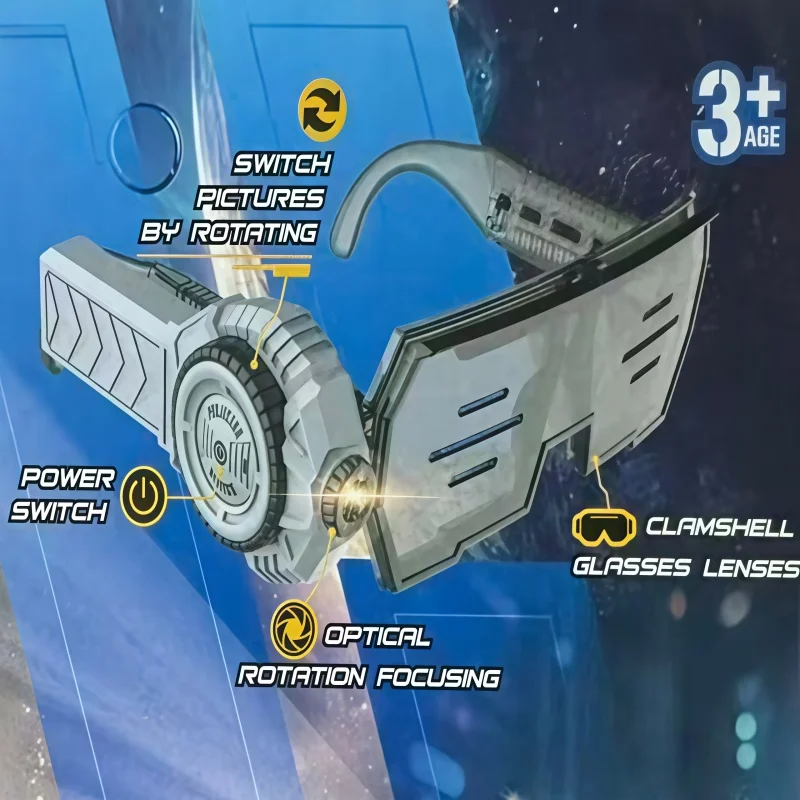 Children's exploration and innovation projection glasses, cognitive light-emitting projector, educational toy