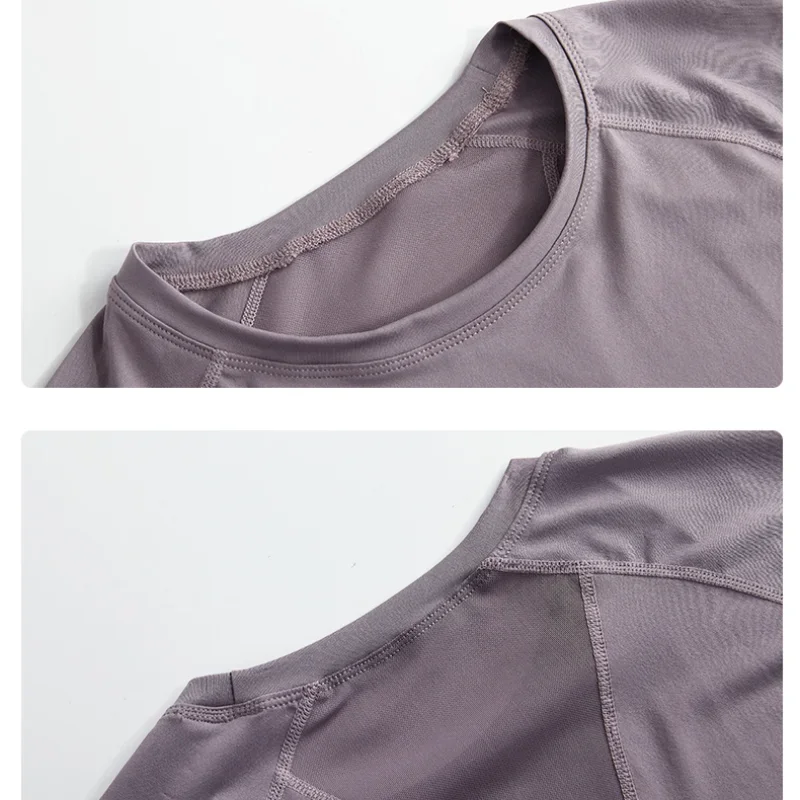 Set Yoga DRUR 2pcs untuk Wanita, Set Celana Olahraga 2 Potong, Pakaian Olahraga Wanita, Atasan Fitness Lengan Panjang, Celana Olahraga Pinggang Tinggi